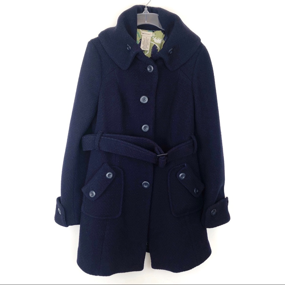 Anthropologie Elevenses Wool Blend Coat